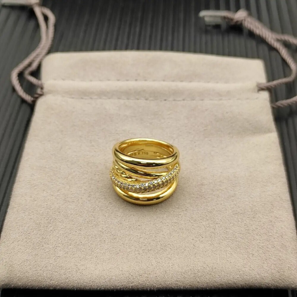 David Yurman five-line diamond ring - Picture 3 of 8